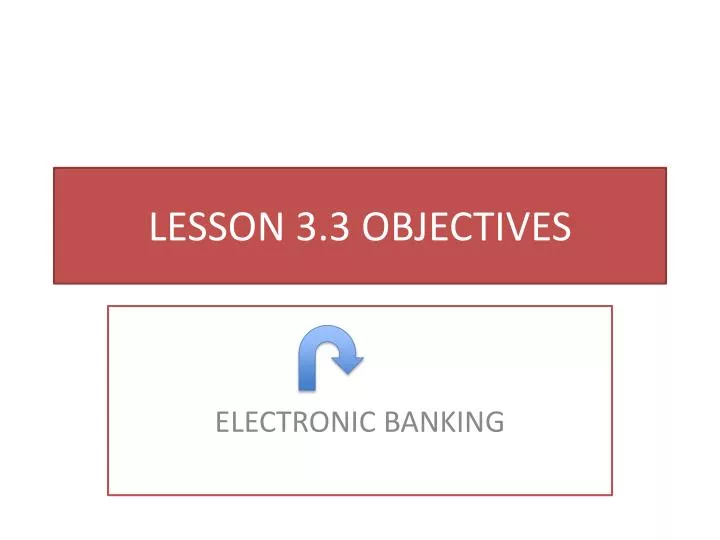 lesson 3 3 objectives
