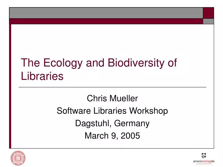 the ecology and biodiversity of libraries