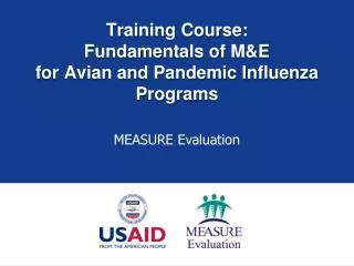 Training Course: Fundamentals of M&amp;E for Avian and Pandemic Influenza Programs