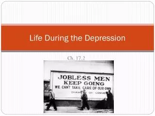 Life During the Depression