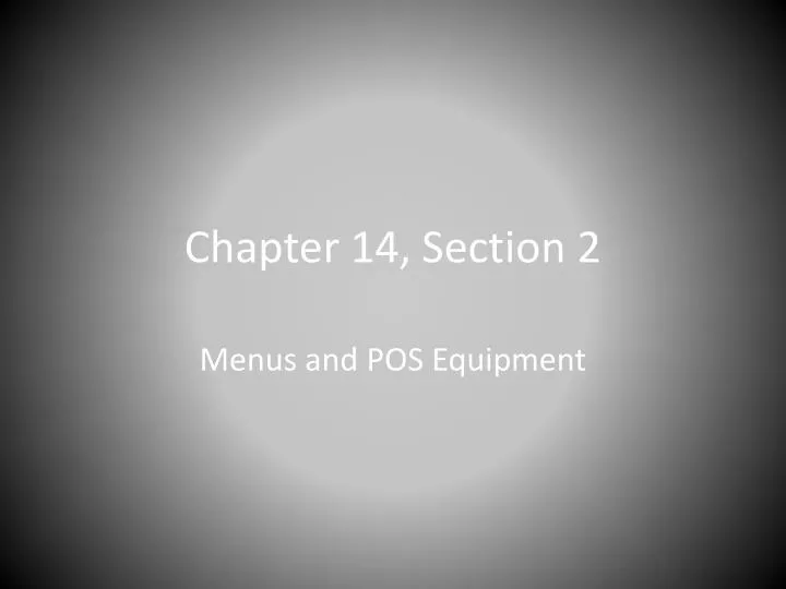 chapter 14 section 2