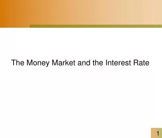 The Money Market and the Interest Rate