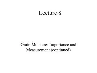 Lecture 8