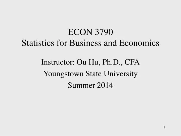 econ 3790 statistics for business and economics