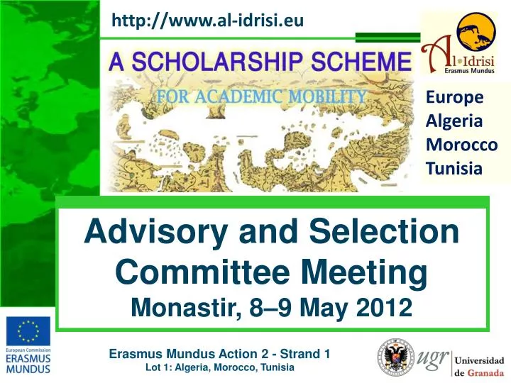 advisory and selection committee meeting monastir 8 9 may 2012