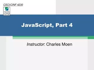 JavaScript, Part 4