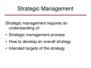 Strategic Management