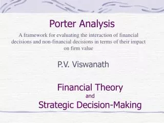 Porter Analysis