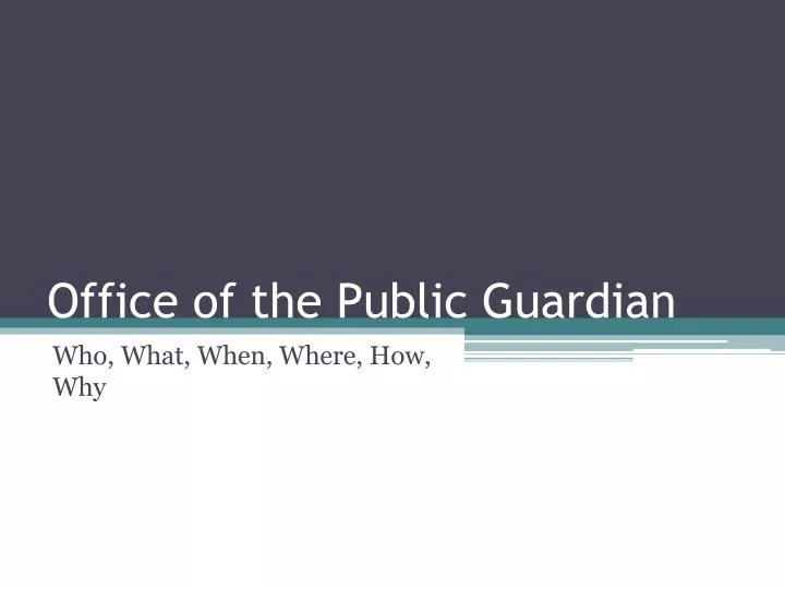 office of the public guardian