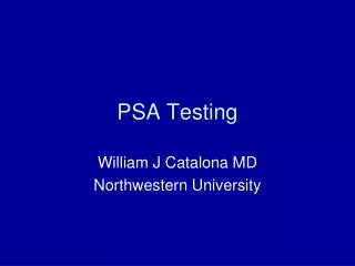 PSA Testing
