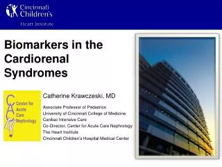 Biomarkers in the Cardiorenal Syndromes