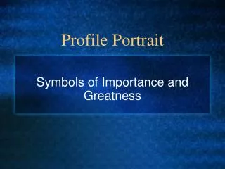 Profile Portrait