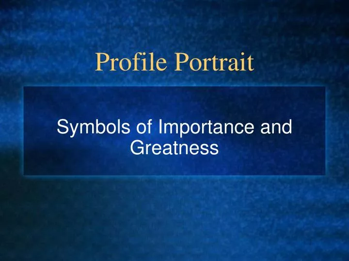 profile portrait