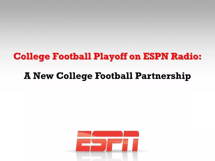 college football playoff on espn radio