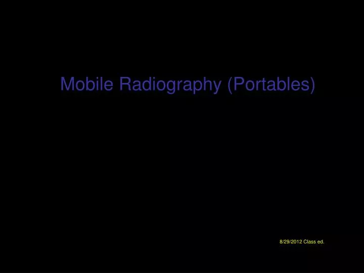 mobile radiography portables