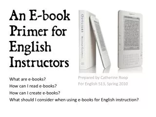 An E-book Primer for English Instructors
