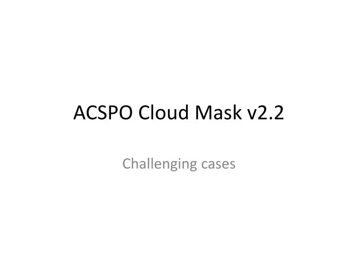 acspo cloud mask v2 2