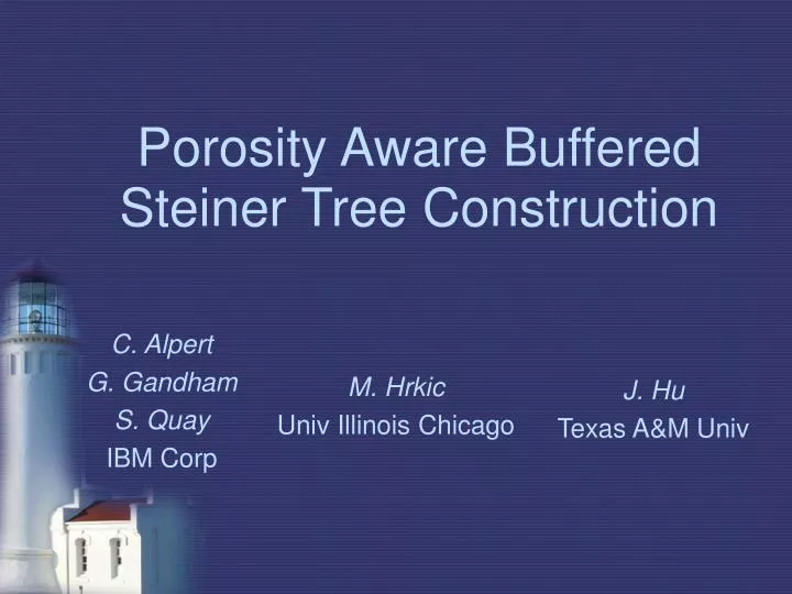 porosity aware buffered steiner tree construction