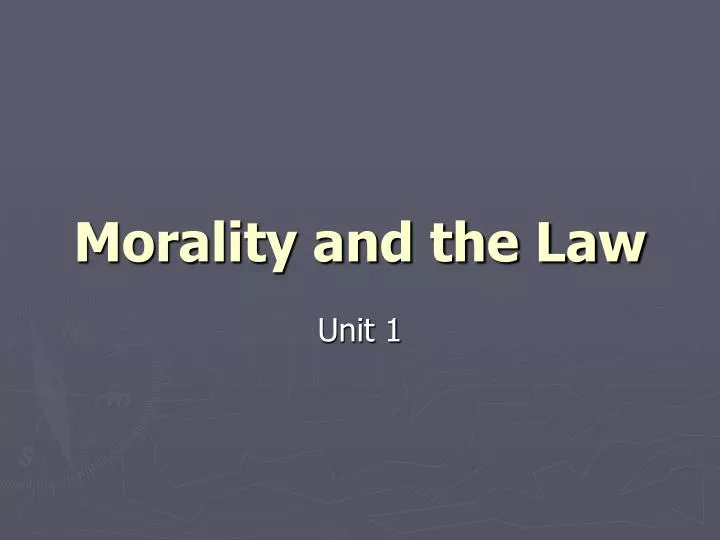morality and the law