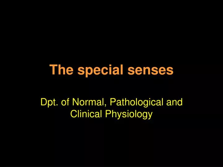 the special senses
