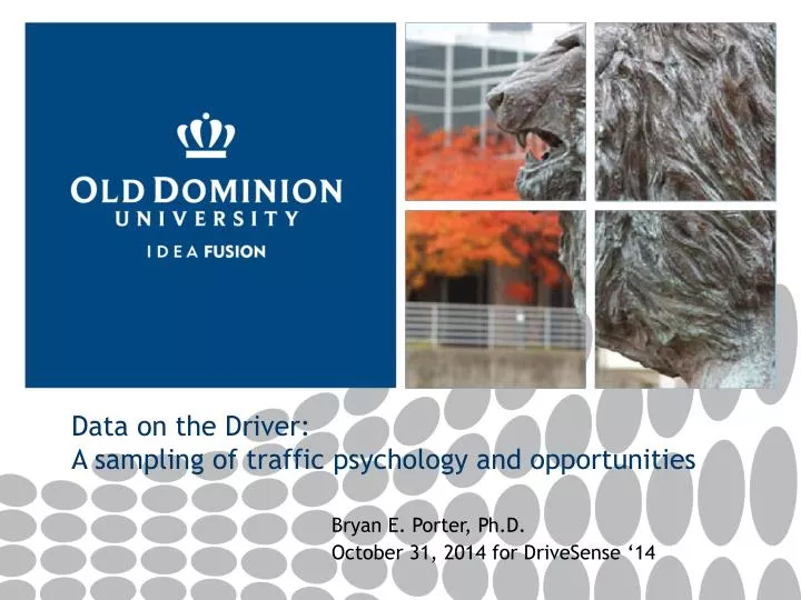 data on the driver a sampling of traffic psychology and opportunities