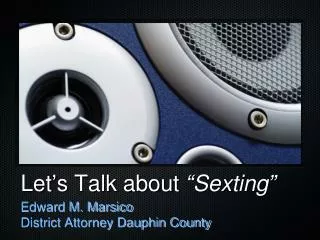 Let’s Talk about “Sexting”