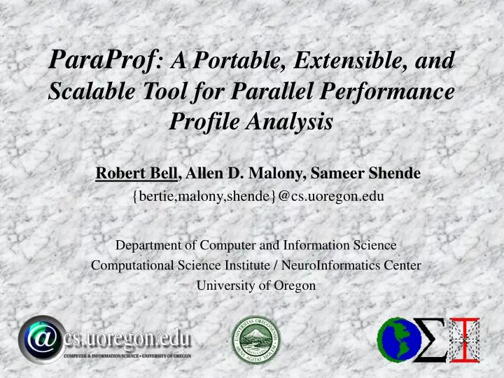 paraprof a portable extensible and scalable tool for parallel performance profile analysis