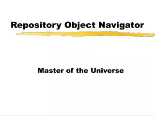 Repository Object Navigator