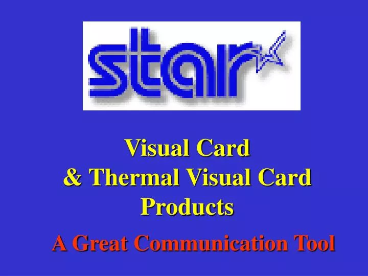 visual card thermal visual card products