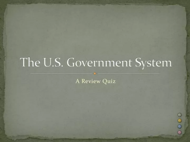 the u s government system