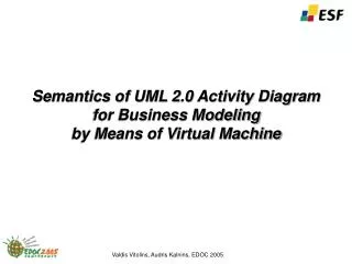 Semantics of UML 2.0 Activity Diagram for Business Modeling by Means of Virtual Machine