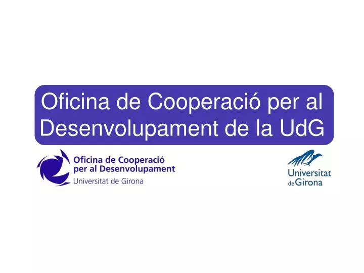 oficina de cooperaci per al desenvolupament de la udg