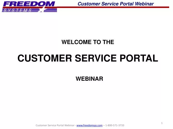 customer service portal webinar