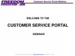 Customer Service Portal Webinar - slide 1
