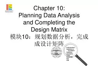 Chapter 10: Planning Data Analysis and Completing the Design Matrix ?? 10 ???????????????