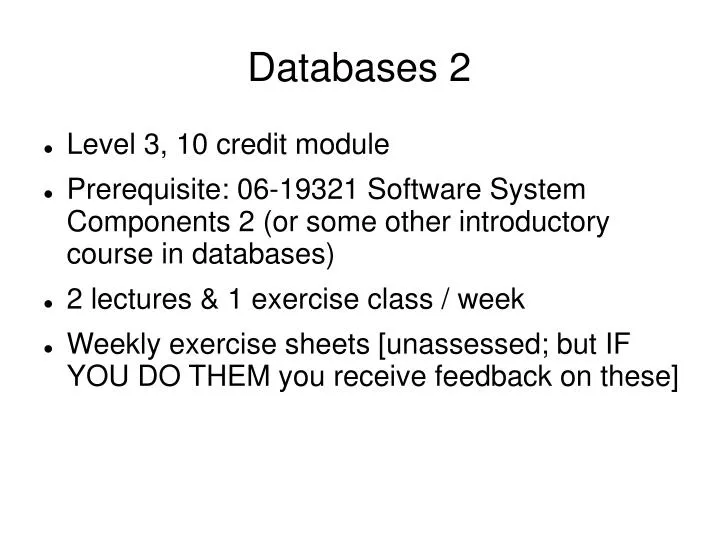 databases 2