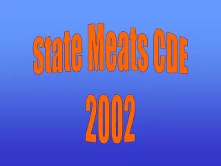 State Meats CDE 2002