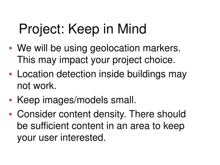 project keep in mind