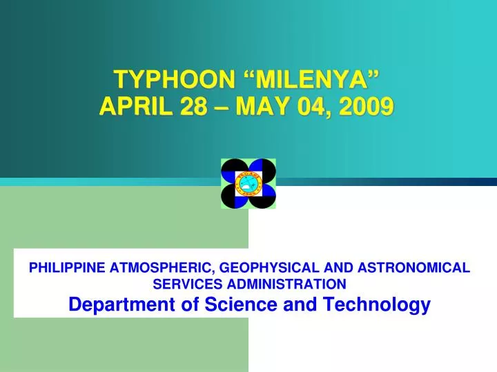 typhoon milenya april 28 may 04 2009