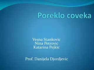 poreklo coveka