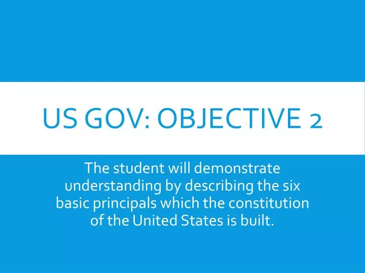 us gov objective 2