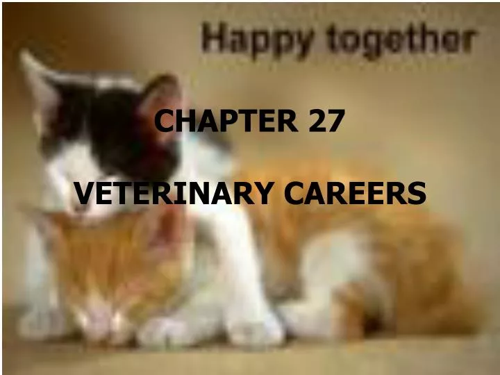 chapter 27 veterinary careers