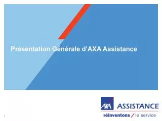 Présentation Générale d’AXA Assistance