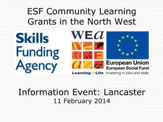 ESF Community Learning Grants in the North West