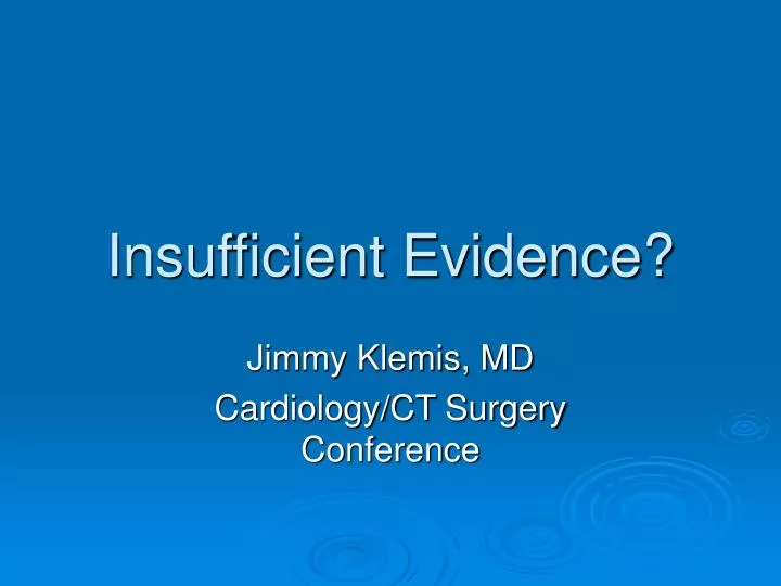 insufficient evidence