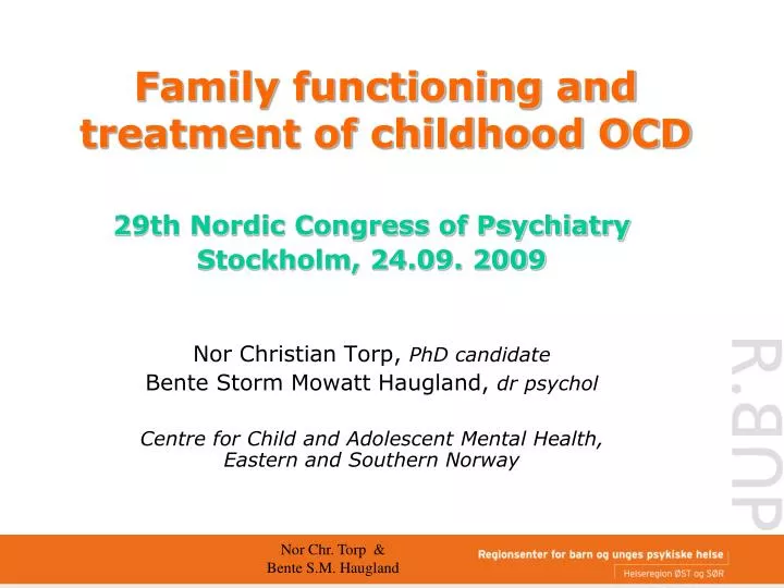 family functioning and treatment of childhood ocd