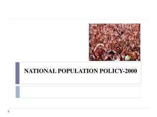 NATIONAL POPULATION POLICY-2000