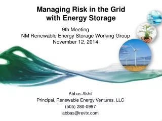 Managing Risk in the Grid with Energy Storage