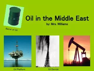 Oil in the Middle East by: Mrs. Williams
