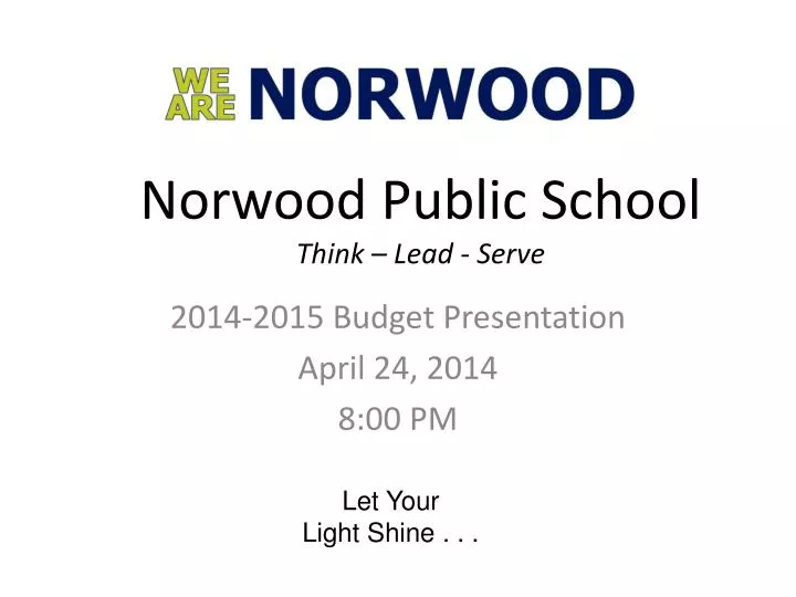 norwood public school think lead serve